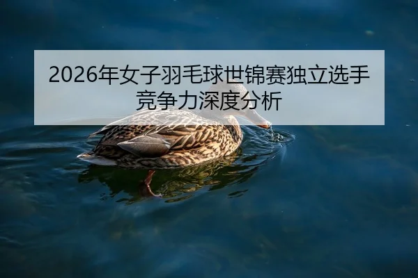 2026年女子羽毛球世锦赛独立选手竞争力深度分析